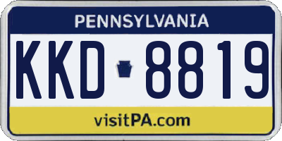 PA license plate KKD8819