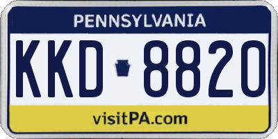 PA license plate KKD8820