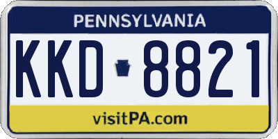 PA license plate KKD8821