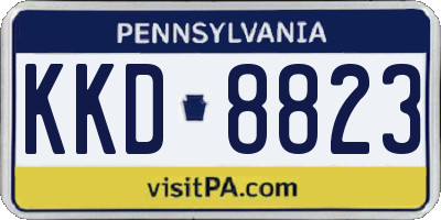PA license plate KKD8823
