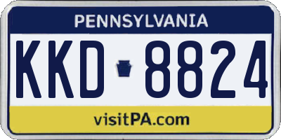 PA license plate KKD8824