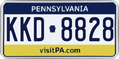PA license plate KKD8828