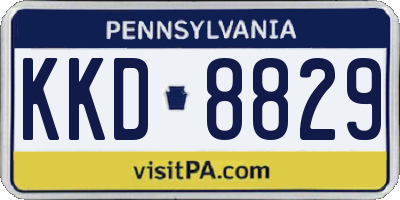PA license plate KKD8829