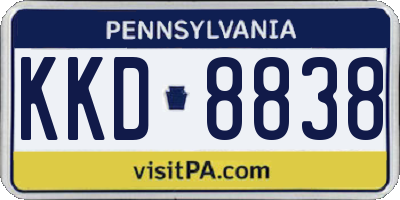 PA license plate KKD8838