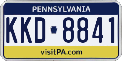 PA license plate KKD8841