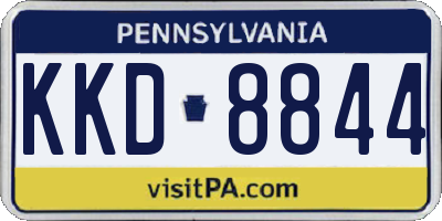 PA license plate KKD8844