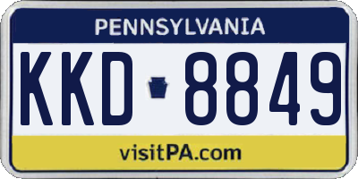 PA license plate KKD8849