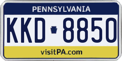 PA license plate KKD8850