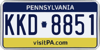 PA license plate KKD8851