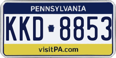 PA license plate KKD8853