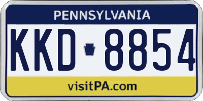 PA license plate KKD8854