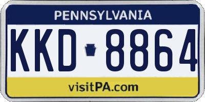 PA license plate KKD8864