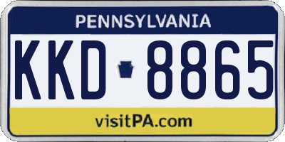 PA license plate KKD8865