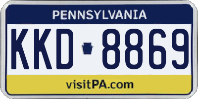 PA license plate KKD8869