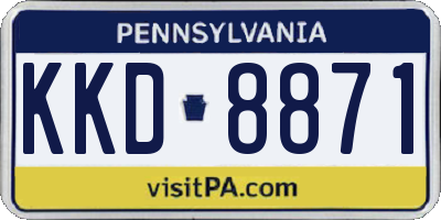 PA license plate KKD8871