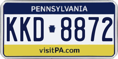 PA license plate KKD8872