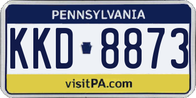 PA license plate KKD8873
