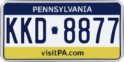 PA license plate KKD8877