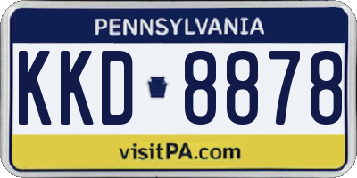 PA license plate KKD8878