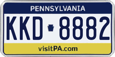 PA license plate KKD8882