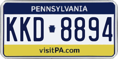 PA license plate KKD8894