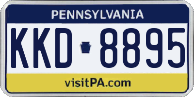 PA license plate KKD8895
