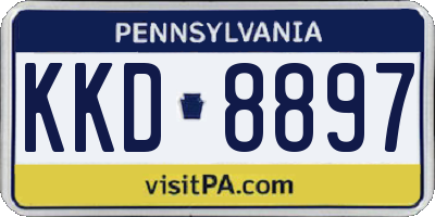 PA license plate KKD8897