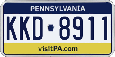 PA license plate KKD8911
