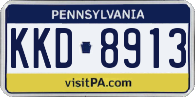 PA license plate KKD8913