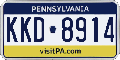 PA license plate KKD8914