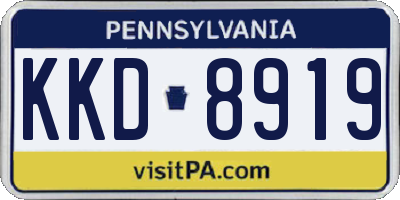 PA license plate KKD8919