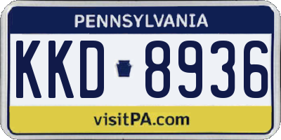 PA license plate KKD8936