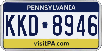 PA license plate KKD8946