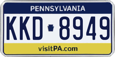 PA license plate KKD8949