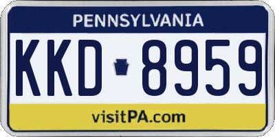 PA license plate KKD8959