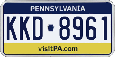 PA license plate KKD8961