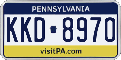 PA license plate KKD8970