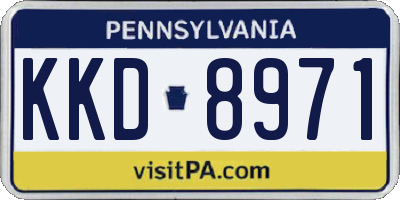 PA license plate KKD8971