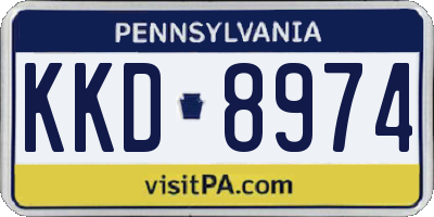 PA license plate KKD8974