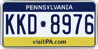 PA license plate KKD8976