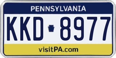 PA license plate KKD8977