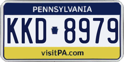PA license plate KKD8979