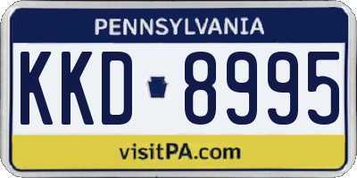 PA license plate KKD8995
