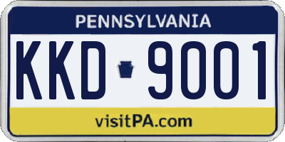 PA license plate KKD9001