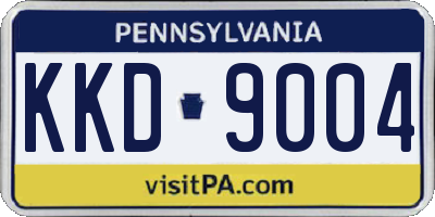 PA license plate KKD9004