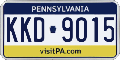 PA license plate KKD9015