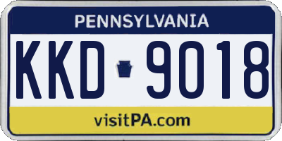 PA license plate KKD9018