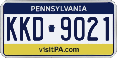 PA license plate KKD9021
