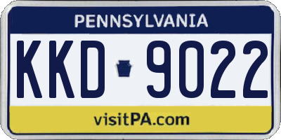 PA license plate KKD9022