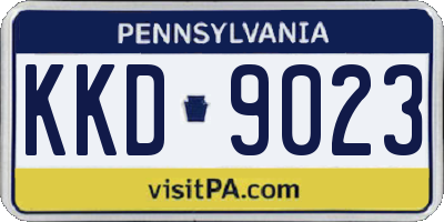 PA license plate KKD9023